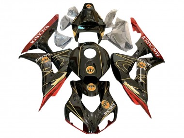 Comprar Carenados Moto Honda CBR1000RR 2006-2007 - Negro Brillante Rojo Oro BACARDI