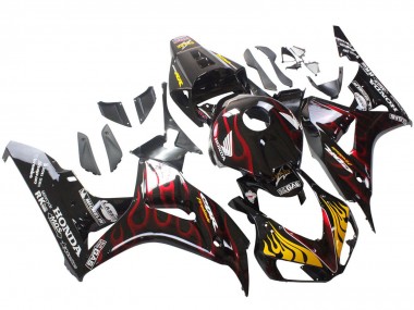 Comprar Carenados Moto Honda CBR1000RR 2006-2007 - Negro Brillante Amarillo Rojo Llama