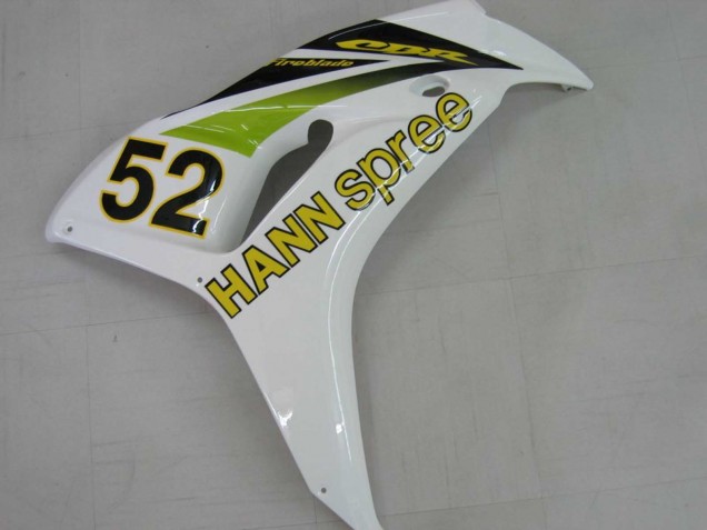 Comprar Carenados Moto Honda CBR1000RR 2006-2007 - Blanco Verde Negro Brillante Hannspree 52