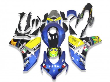 Comprar Carenados Moto Honda CBR1000RR 2008-2011 - Azul Amarillo Negro Brillante Tiburón