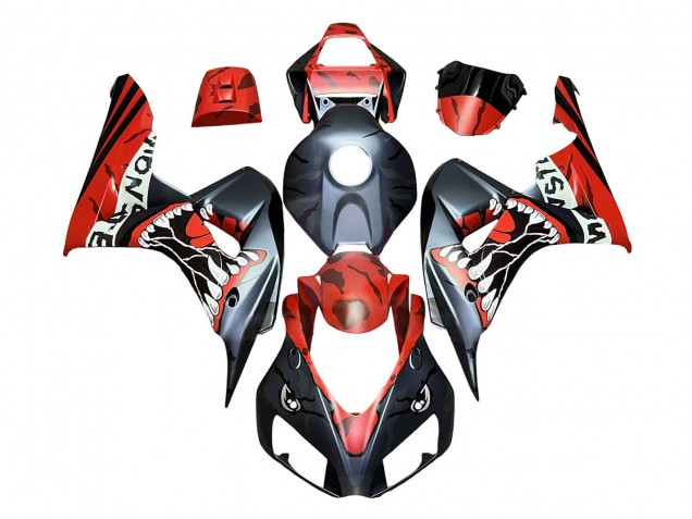 Comprar Carenados Moto Honda CBR1000RR 2006-2007 - Rojo Negro Mate Monstruo Tiburón