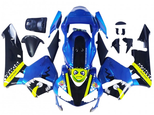 Comprar Carenados Moto Honda CBR600RR 2003-2004 - Azul Neon Amarillo Negro Brillante Tiburón