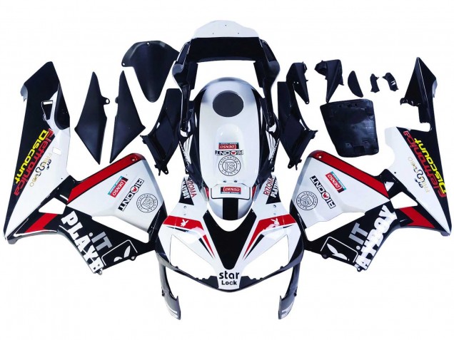 Comprar Carenados Moto Honda CBR600RR 2003-2004 - Blanco Rojo Negro Brillante DENSO Rimont