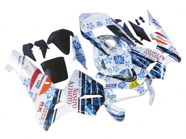 Comprar Carenados Moto Honda CBR600RR 2003-2004 - Blanco Azul Rojo Nastro Azzurro 46
