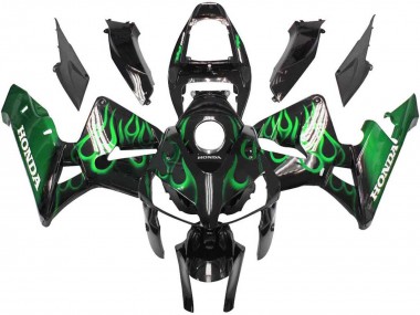 Comprar Carenados Moto Honda CBR600RR 2005-2006 - Negro Brillante Verde Llama
