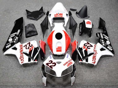 Comprar Carenados Moto Honda CBR600RR 2005-2006 - Blanco Rojo Negro Brillante HannSpree 22