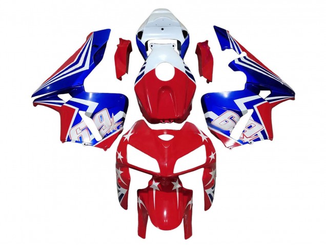 Comprar Carenados Moto Honda CBR600RR 2005-2006 - Rojo Blanco Azul 69