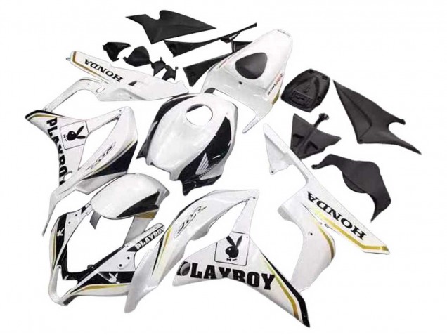 Comprar Carenado Moto Honda CBR600RR 2007-2008 - Blanco Oro Negro Brillante Playboy