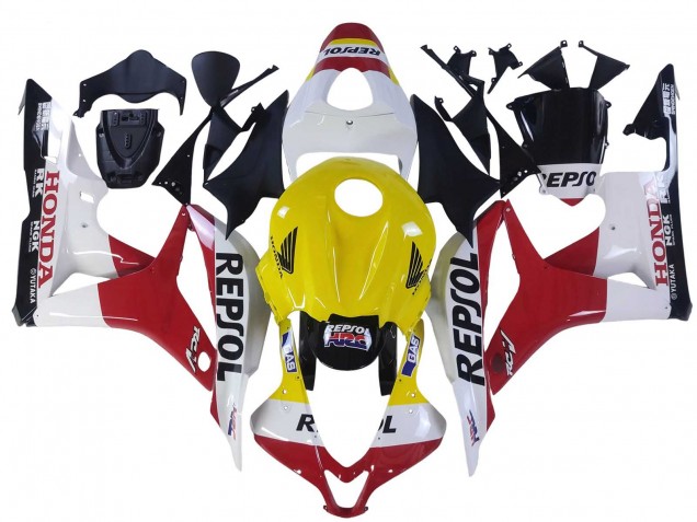 Comprar Carenados Moto Honda CBR600RR 2007-2008 - Blanco Amarillo Rojo Repsol HRC