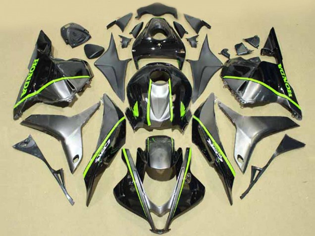 Comprar Carenados Moto Honda CBR600RR 2009-2012 - Plata Negro Brillante Fluorescent Verde Línea