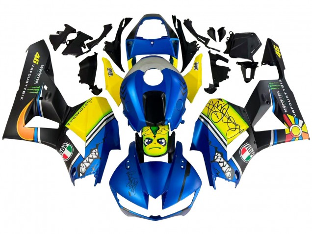 Comprar Carenados Moto Honda CBR600RR 2013-2023 - Azul Amarillo Negro Mate Verde Monstruo Tiburón