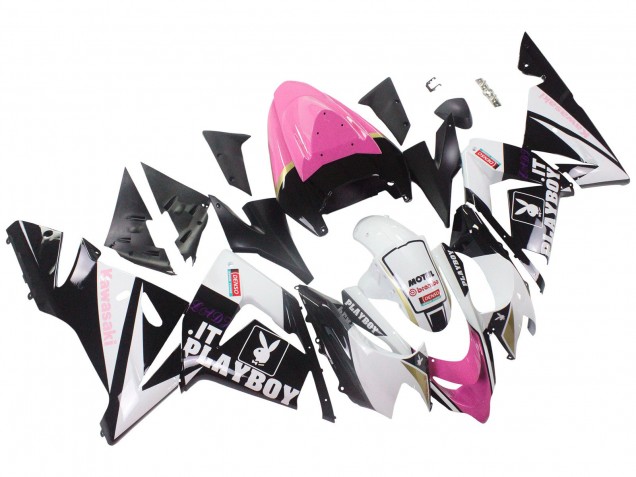 Comprar Carenados Moto Kawasaki ZX10R 2004-2005 - Negro Rosa Blanco Playboy Motul