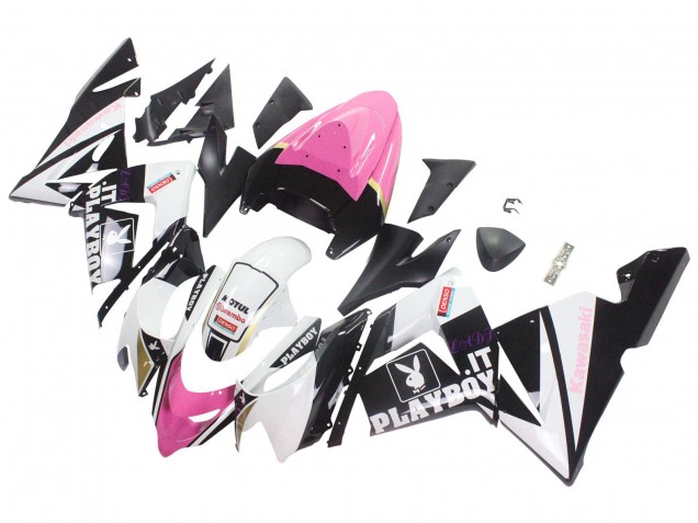 Comprar Carenados Moto Kawasaki ZX10R 2004-2005 - Negro Rosa Blanco Playboy Motul