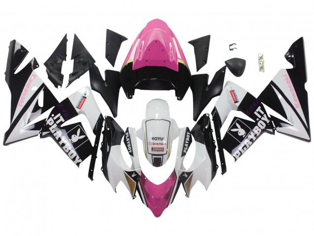 Comprar Carenados Moto Kawasaki ZX10R 2004-2005 - Negro Rosa Blanco Playboy Motul