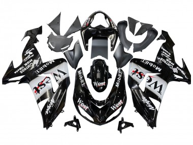 Comprar Carenados Moto Kawasaki ZX10R 2006-2007 - Negro Brillante Blanco West