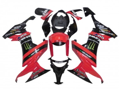 Comprar Carenados Moto Kawasaki ZX10R 2008-2010 - Rojo Negro Verde Monstruo Elf 27