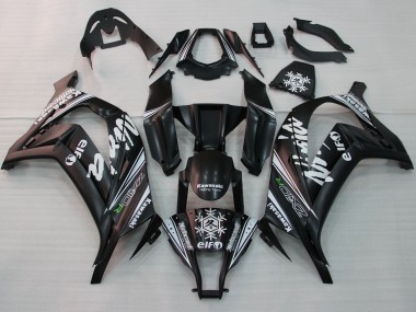 Comprar Carenados Moto Kawasaki ZX10R 2011-2015 - Negro Brillante Blanco Elf Nieve Calcomanía
