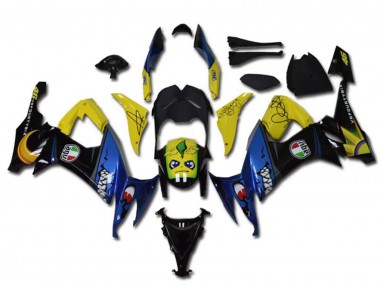 Comprar Carenados Moto Kawasaki ZX10R 2008-2010 - Amarillo Negro Azul Tiburón