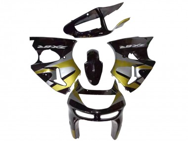 Comprar Carenados Moto Kawasaki ZX6R 1998-1999 - Negro Brillante Plata Amarillo