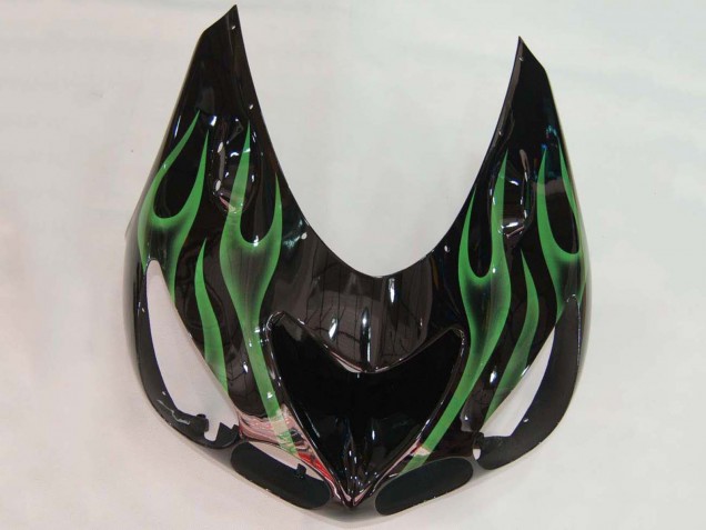 Comprar Carenado Moto Kawasaki ZX14R ZZR1400 2006-2011 - Negro Brillante Verde Llama