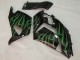 Comprar Carenado Moto Kawasaki ZX14R ZZR1400 2006-2011 - Negro Brillante Verde Llama