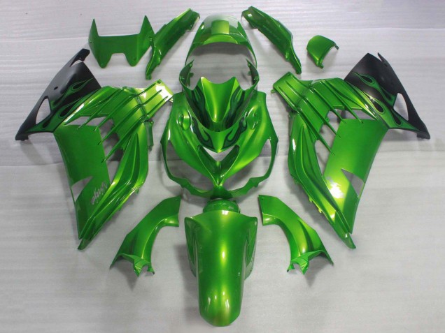 Comprar Carenado Moto Kawasaki ZX14R ZZR1400 2006-2011 - Verde Negro Brillante