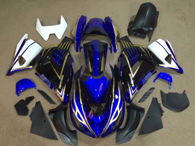 Comprar Carenados Moto Kawasaki ZX14R ZZR1400 2006-2011 - Blanco Azul Oro