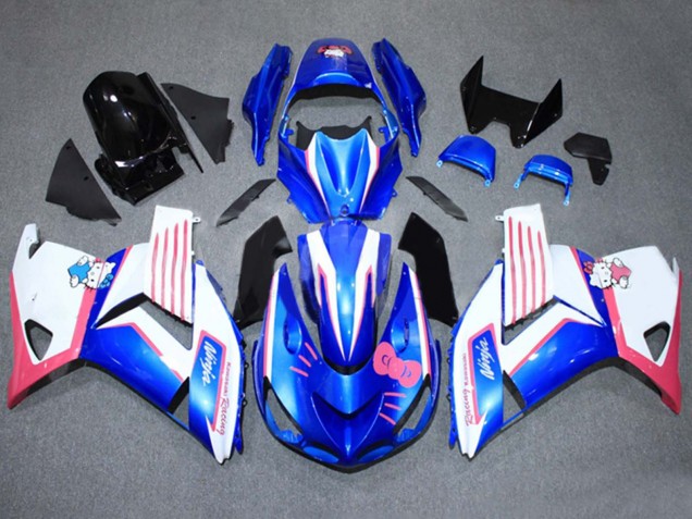 Comprar Carenados Moto Kawasaki ZX14R ZZR1400 2006-2011 - Azul Blanco Rosa