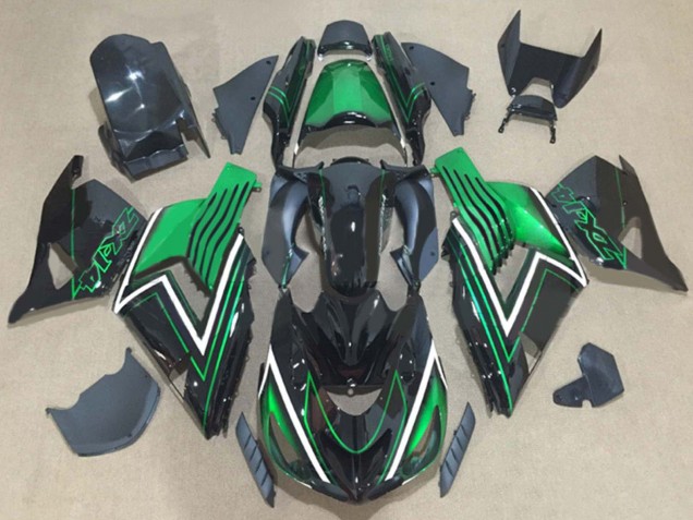 Comprar Kits Carenado Moto Kawasaki ZX14R ZZR1400 2006-2011 - Verde Negro Brillante