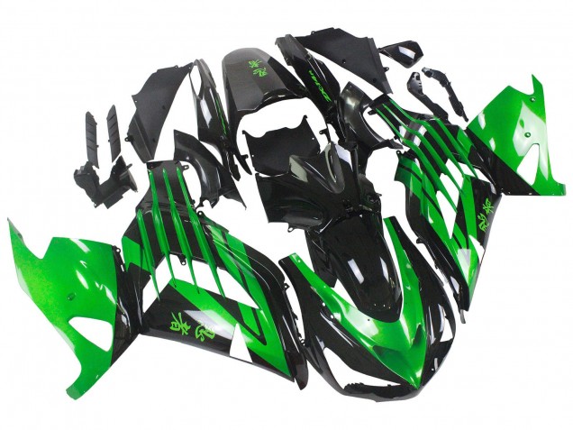 Comprar Kits Carenado Moto Kawasaki ZX14R ZZR1400 2012-2024 - Verde Negro Brillante