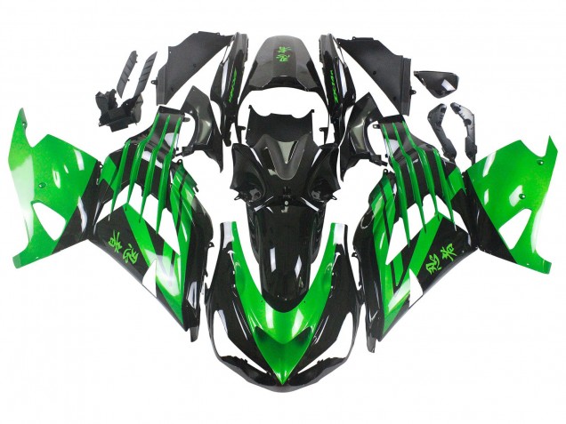 Comprar Kits Carenado Moto Kawasaki ZX14R ZZR1400 2012-2024 - Verde Negro Brillante