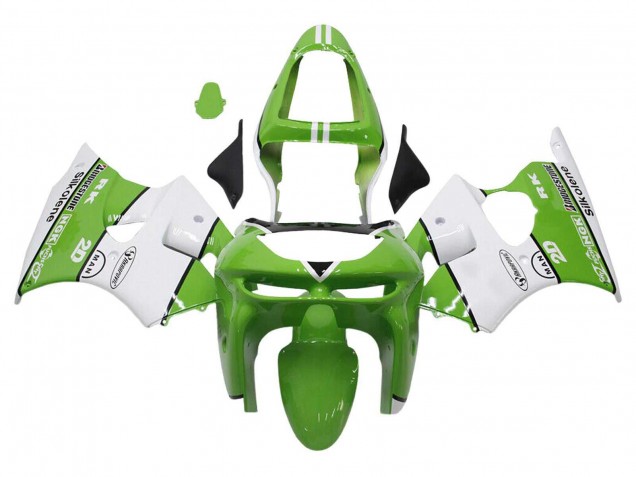 Comprar Carenados Moto Kawasaki ZX6R 1998-1999 - Verde Blanco Negro Silkolene Bridgestone