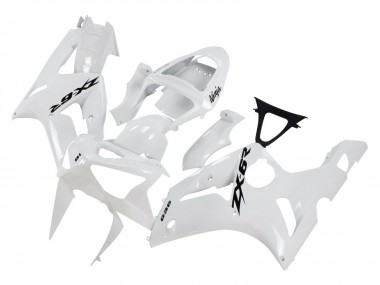 Comprar Carenados Moto Kawasaki ZX6R 2003-2004 - Blanco Negro Calcomanías