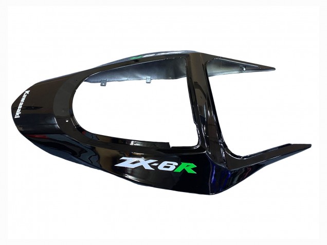 Comprar Carenados Moto Kawasaki ZX6R 2003-2004 - Negro Brillante Verde Llama