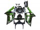 Comprar Carenados Moto Kawasaki ZX6R 2003-2004 - Negro Brillante Verde Llama