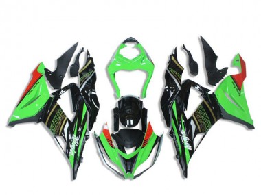 Comprar Carenados Moto Kawasaki ZX6R 2013-2018 - Verde Negro Brillante Rojo Honeycomb