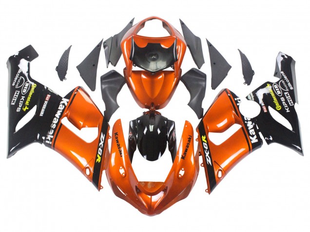 Comprar Carenado Moto Kawasaki ZX6R 2005-2006 - Naranja Negro