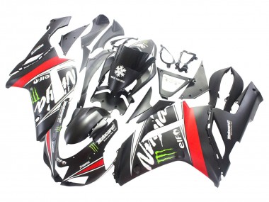 Comprar Carenados Moto Kawasaki ZX6R 2007-2008 - Negro Blanco Rojo Blanco Nieve Calcomanía Ninja Elf
