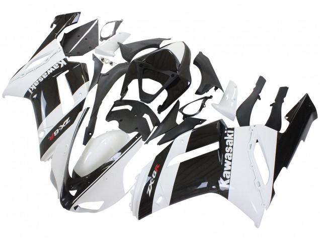 Comprar Carenado Moto Kawasaki ZX6R 2007-2008 - Blanco Negro