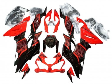 Comprar Carenados Moto Kawasaki ZX6R 2019-2022 - Rojo Negro Brillante Honeycomb