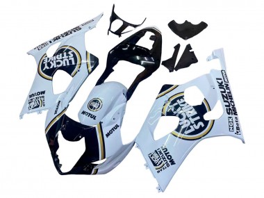 Comprar Carenados Moto Suzuki GSXR 1000 2003-2004 - Blanco Negro Oro Motul Lucky Strike