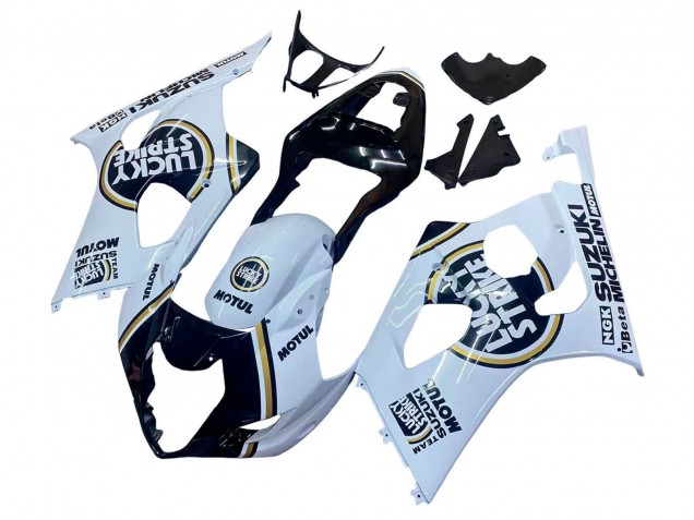 Comprar Carenados Moto Suzuki GSXR 1000 2003-2004 - Blanco Negro Oro Motul Lucky Strike