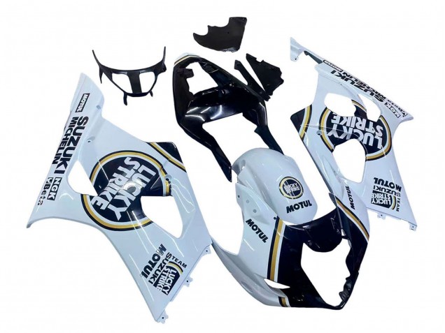 Comprar Carenados Moto Suzuki GSXR 1000 2003-2004 - Blanco Negro Oro Motul Lucky Strike