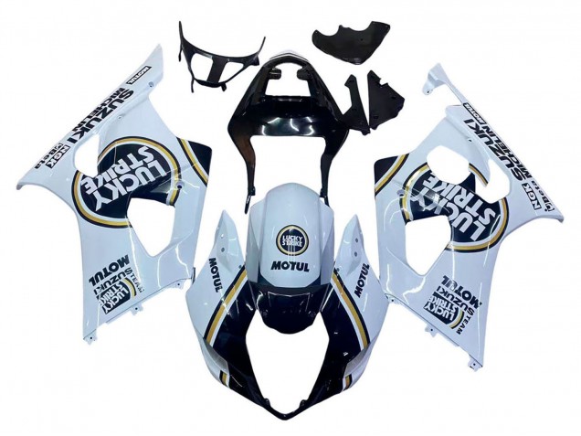 Comprar Carenados Moto Suzuki GSXR 1000 2003-2004 - Blanco Negro Oro Motul Lucky Strike
