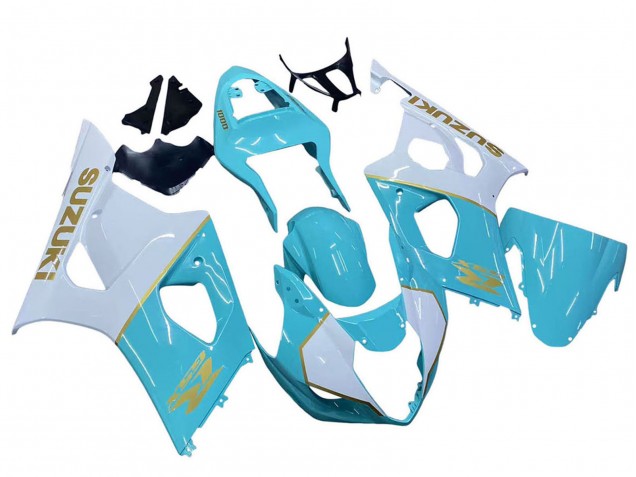 Comprar Carenados Moto Suzuki GSXR 1000 2003-2004 - Blanco Azul Claro Oro