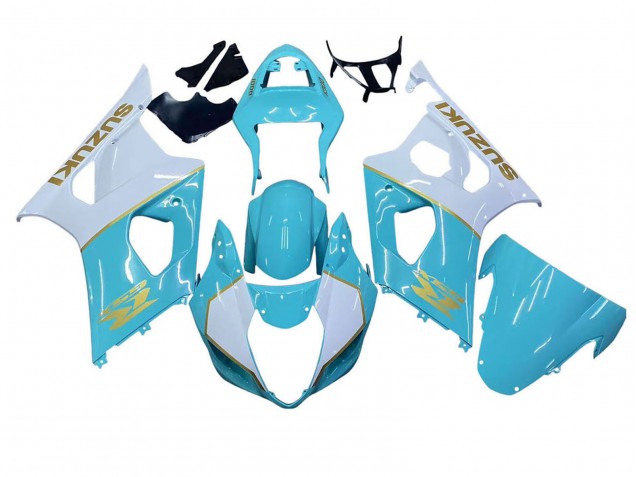 Comprar Carenados Moto Suzuki GSXR 1000 2003-2004 - Blanco Azul Claro Oro