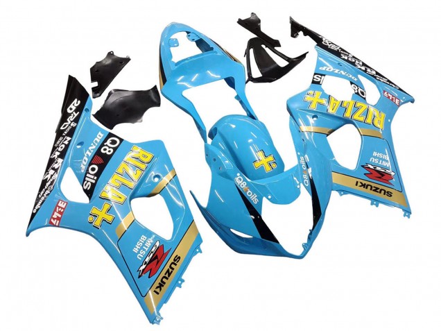 Comprar Carenados Moto Suzuki GSXR 1000 2003-2004 - Azul Claro Amarillo Negro Rizla Motul
