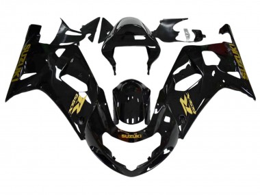 Comprar Carenados Moto Suzuki GSXR 600 / GSXR 750 2001-2003 - Negro Brillante Oro Calcomanía