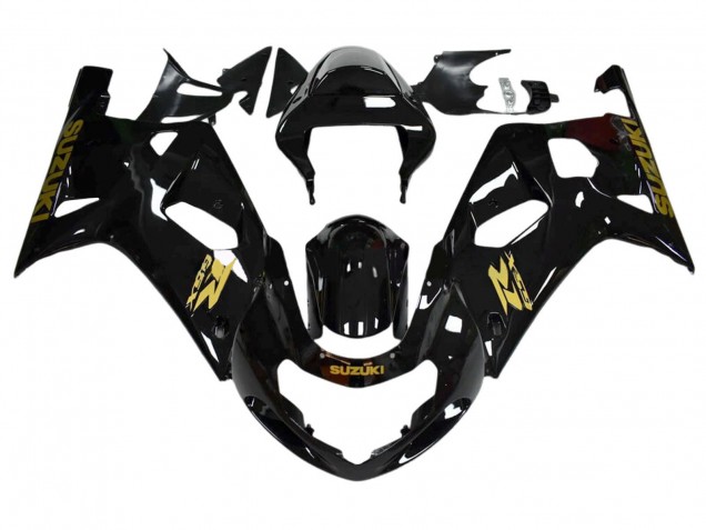 Comprar Carenados Moto Suzuki GSXR 600 / GSXR 750 2001-2003 - Negro Brillante Oro Calcomanía