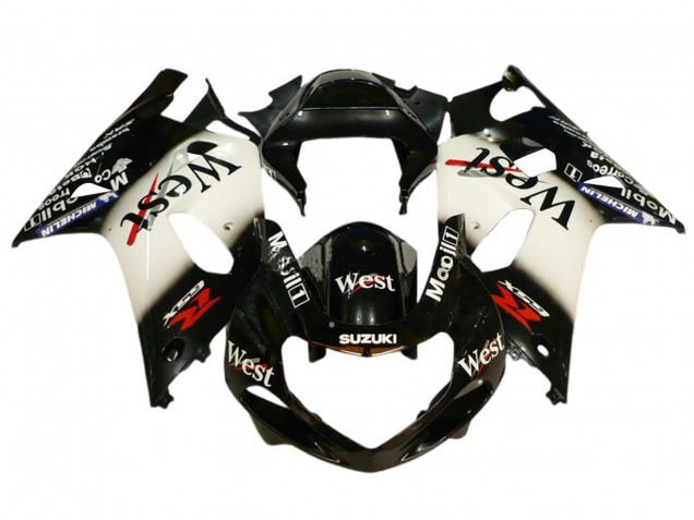Comprar Carenados Moto Suzuki GSXR 600 / GSXR 750 2001-2003 - Negro Brillante Blanco West Rojo